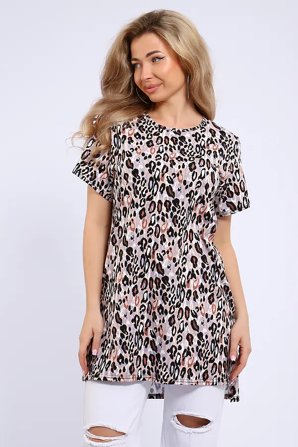 Туника 013 НАТАЛИ, черный/серый - фото 2