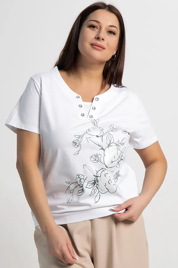 Блуза Кэмерон LADY TAIGA, белый - фото 2