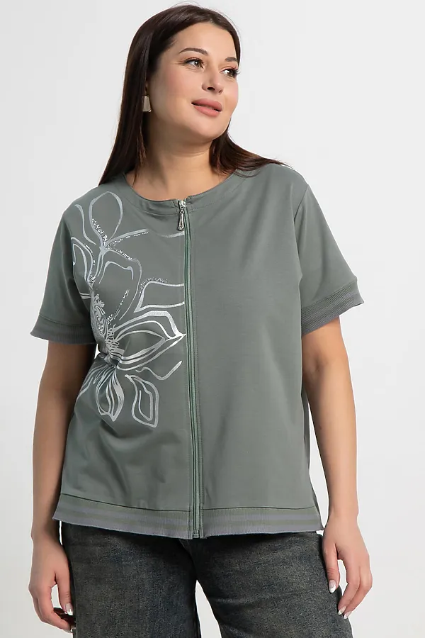 Блуза Бэлла LADY TAIGA, оливковый - фото 2