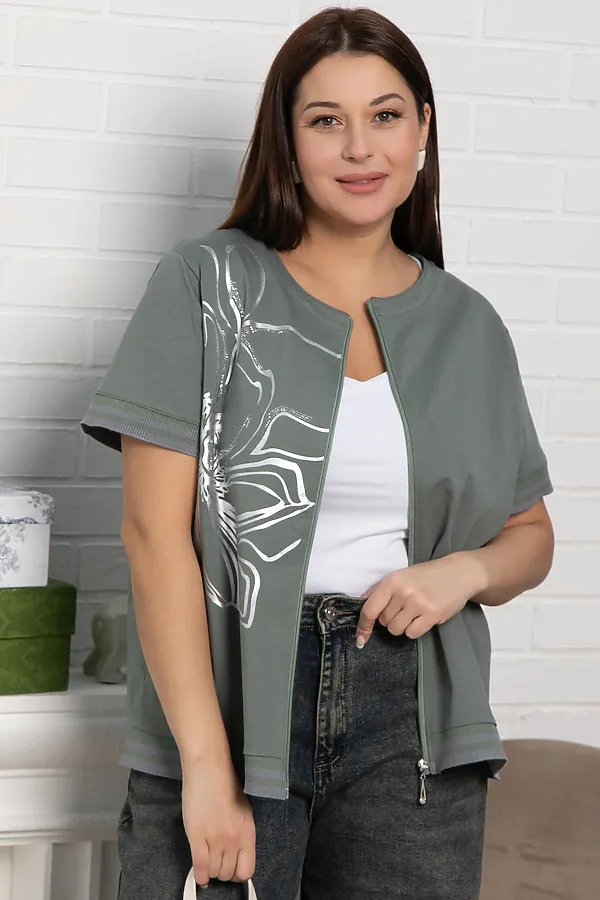 Блуза Бэлла LADY TAIGA, оливковый - фото 2