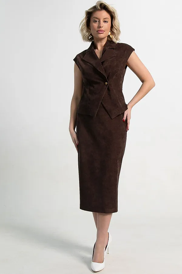 Юбка Ялта LADY TAIGA, шоколадная - фото 2