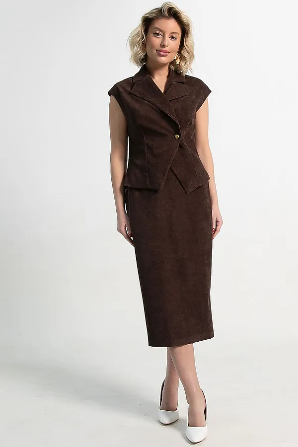 Жилет Анабель LADY TAIGA, шоколадный - фото 2