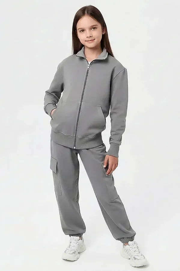 Костюм футер 3х нитка петля YOULALA, серый - фото 2