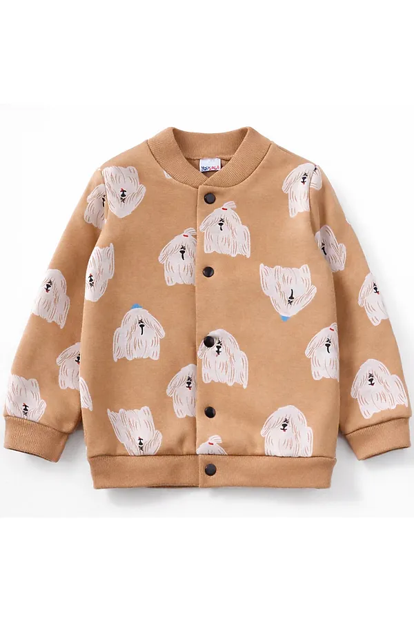 Куртка футер 3х нитка начёс YOULALA, бежевый - фото 2