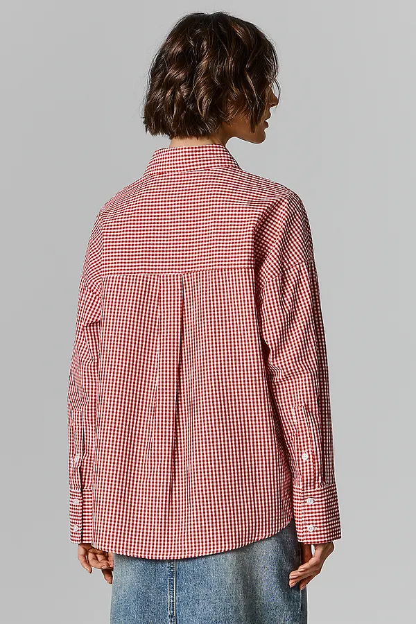Рубашка женская MARK FORMELLE, клетка виши красная - фото 2