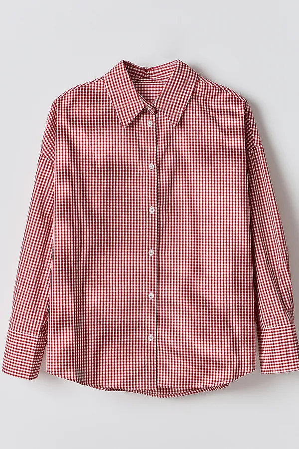 Рубашка женская MARK FORMELLE, клетка виши красная - фото 2