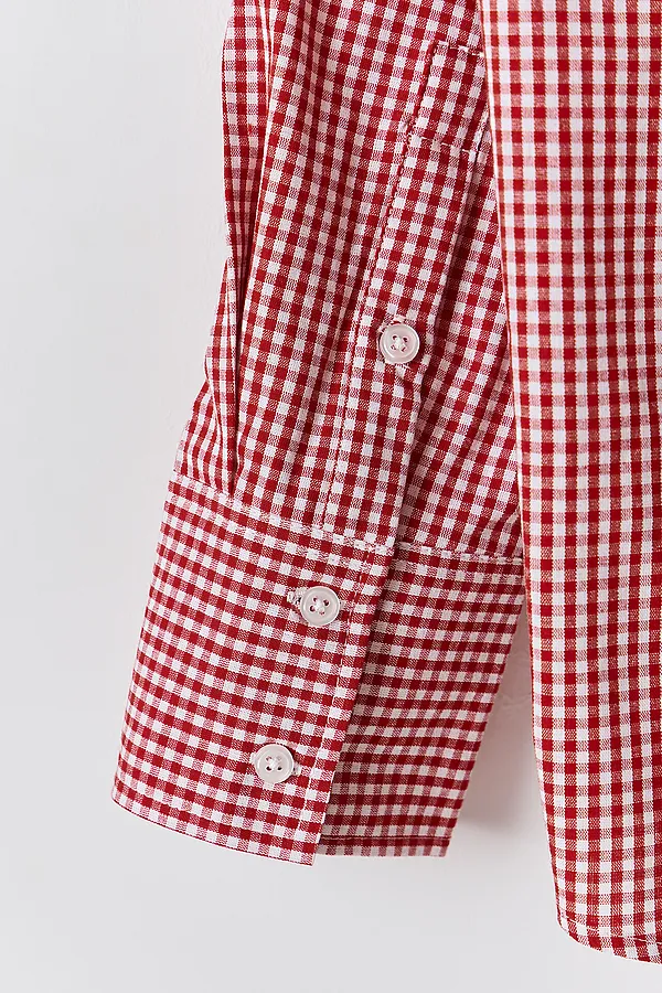 Рубашка женская MARK FORMELLE, клетка виши красная - фото 2