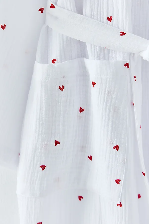 Халат женский MARK FORMELLE, сердечки на белом - фото 2