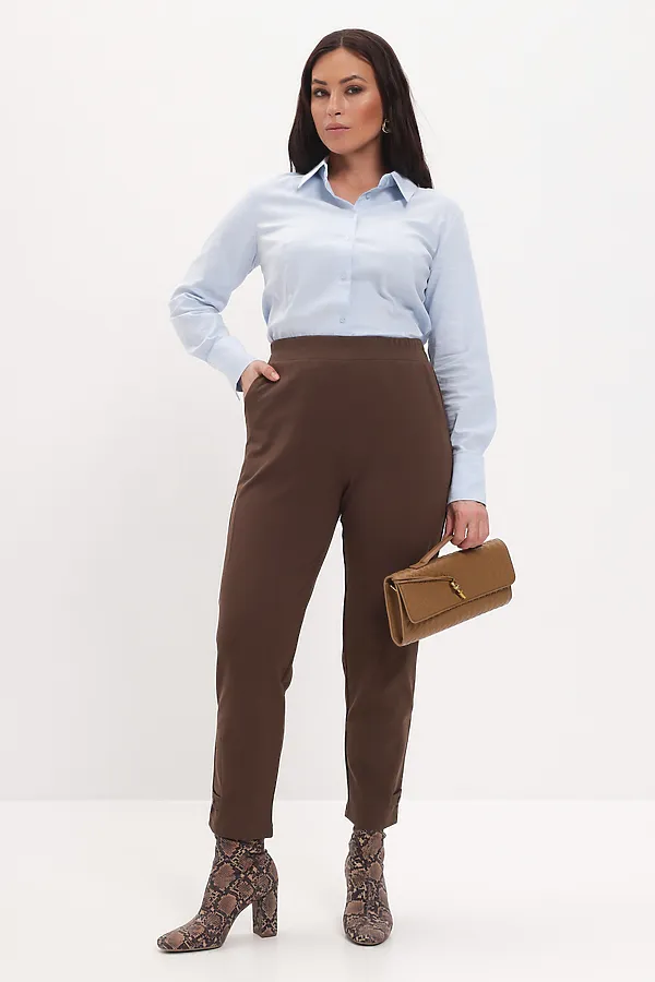 Базовые брюки MADAMODA, шоколад - фото 2
