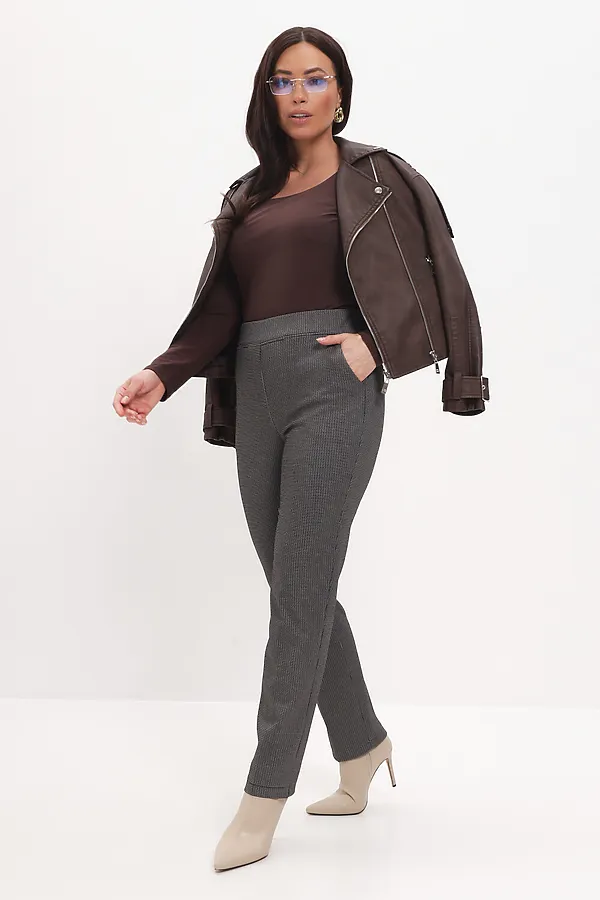 Базовые брюки MADAMODA, серо-черный - фото 2