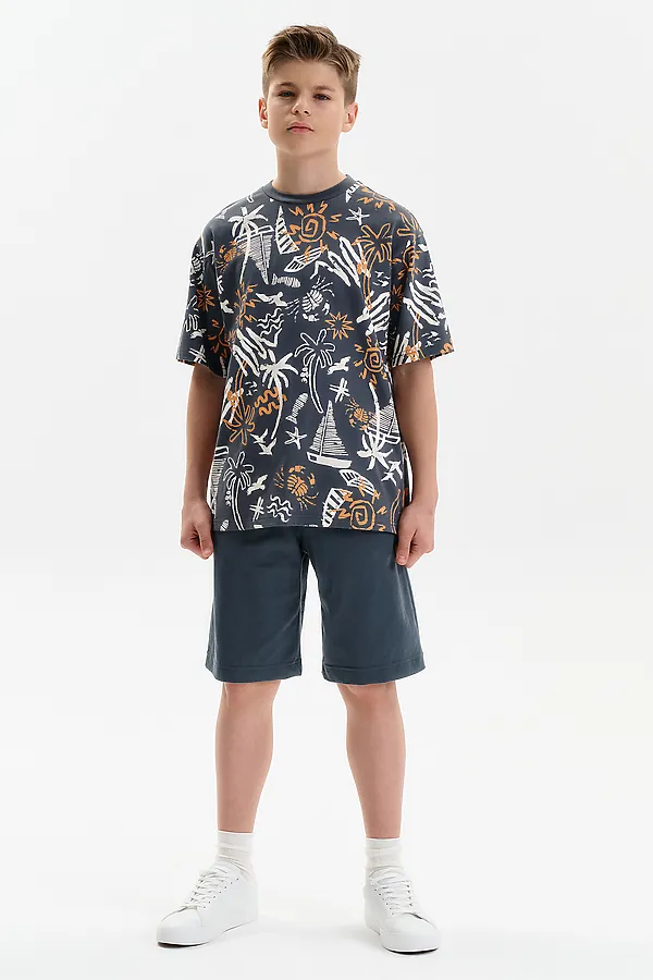 Шорты для мальчика PELICAN, серый - фото 2