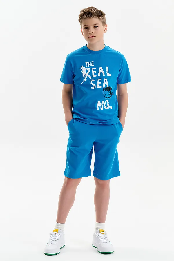 Шорты для мальчика PELICAN, лазурный - фото 2