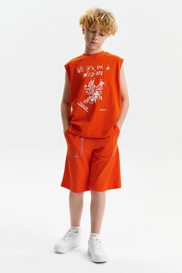 Шорты для девочек PELICAN, красный - фото 2