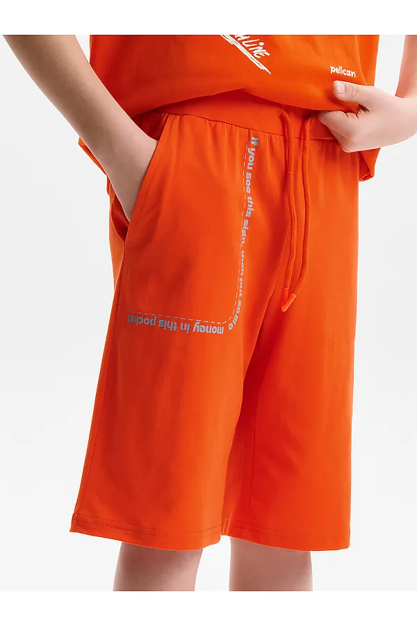 Шорты для девочек PELICAN, красный - фото 2