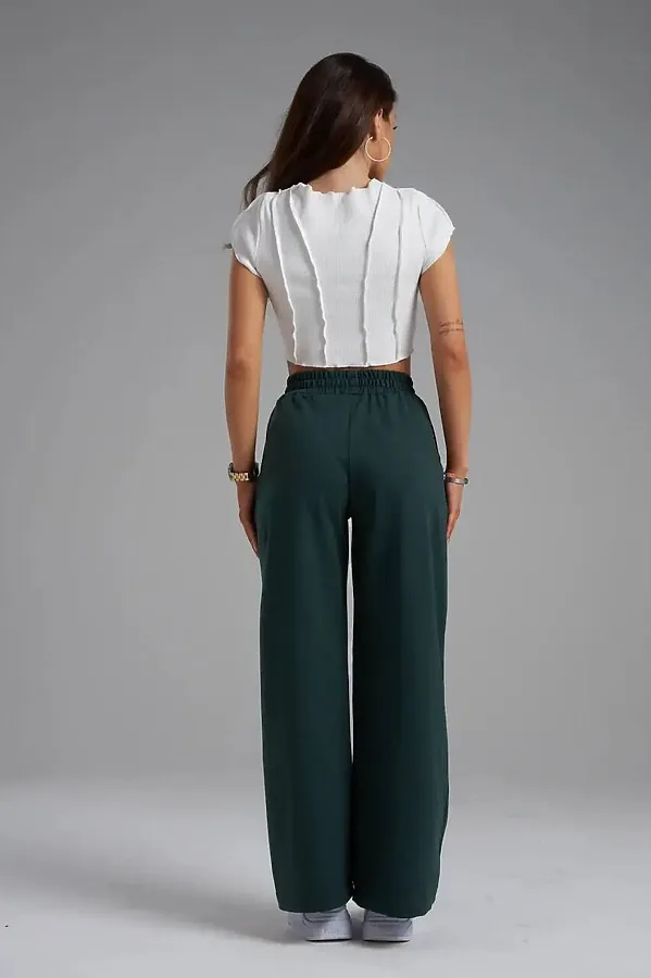 Брюки Палаццо НАТАЛИ, темно-зеленый - фото 2