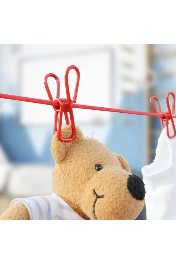 61300 Веревка бельевая с прищепками НАТАЛИ, ассорти - фото 2