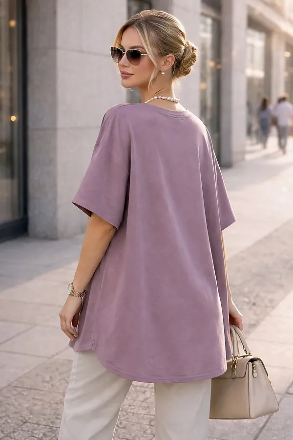 Футболка со стразами Dream Sun арт. F9702 НАТАЛИ, сухая роза - фото 2