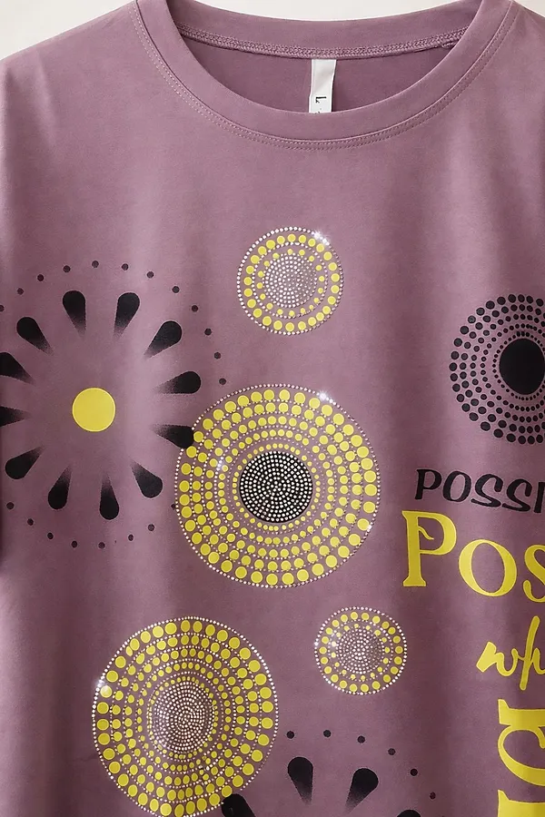 Футболка со стразами Dream Sun арт. F9702 НАТАЛИ, сухая роза - фото 2