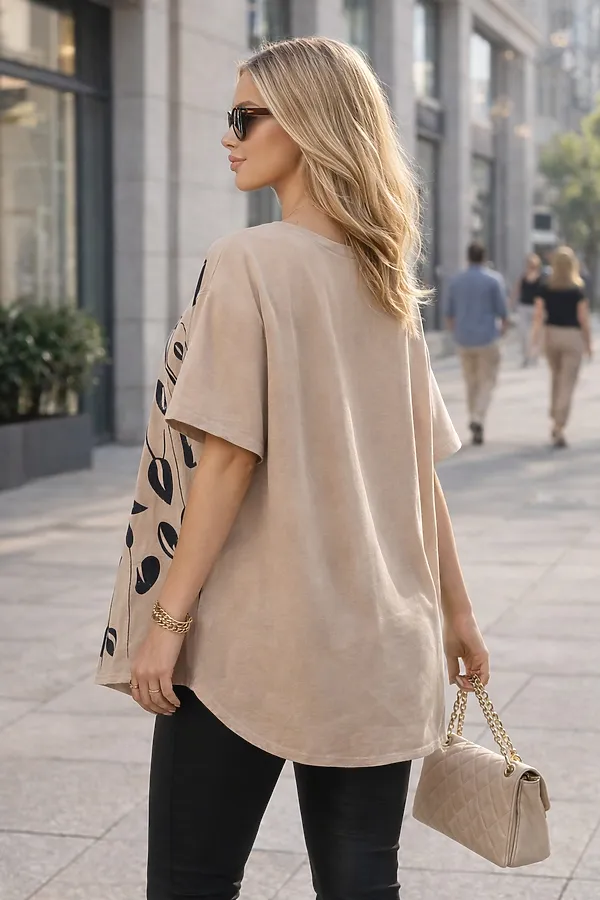 Футболка F8113 Urban Elegance НАТАЛИ, бежевый - фото 2