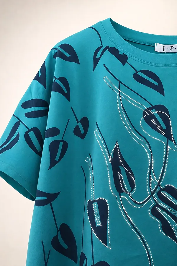 Футболка F8113 Urban Elegance НАТАЛИ, бирюзовый - фото 2