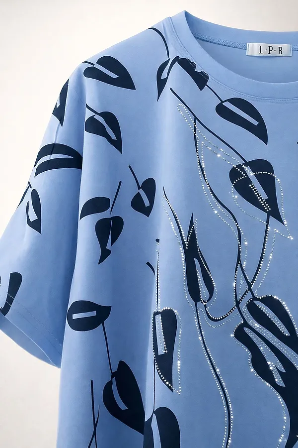 Футболка F8113 Urban Elegance НАТАЛИ, голубой - фото 2