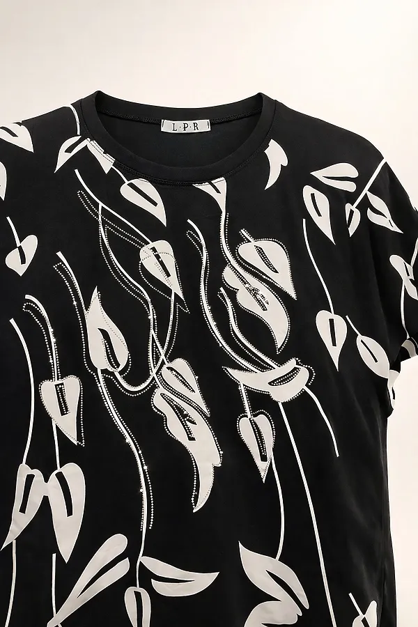 Футболка F8113 Urban Elegance НАТАЛИ, черный - фото 2