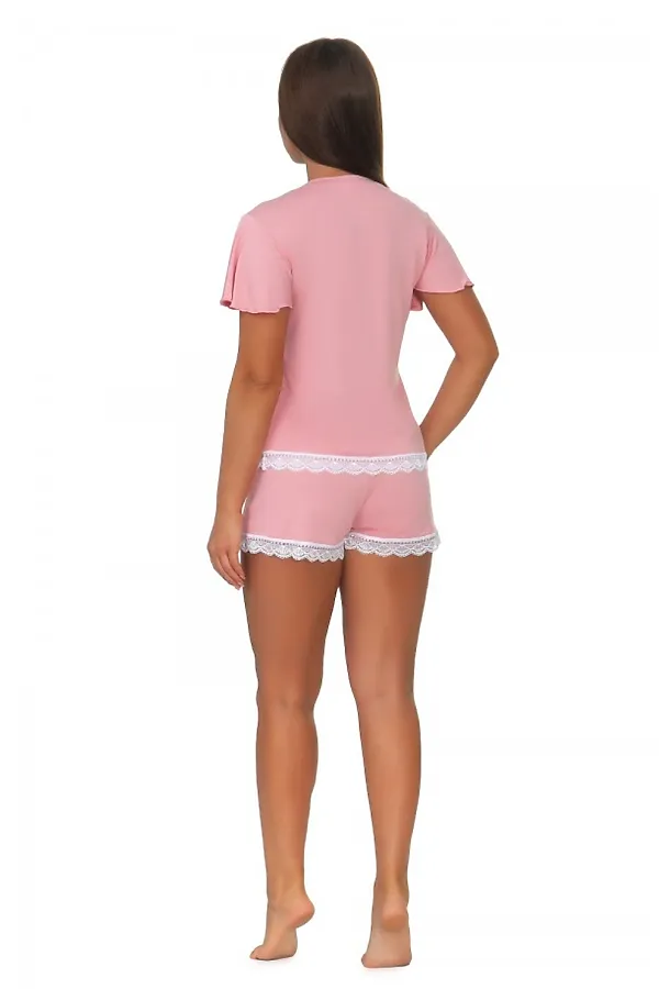 Пижама с шортами 1110 НАТАЛИ, розовый - фото 2