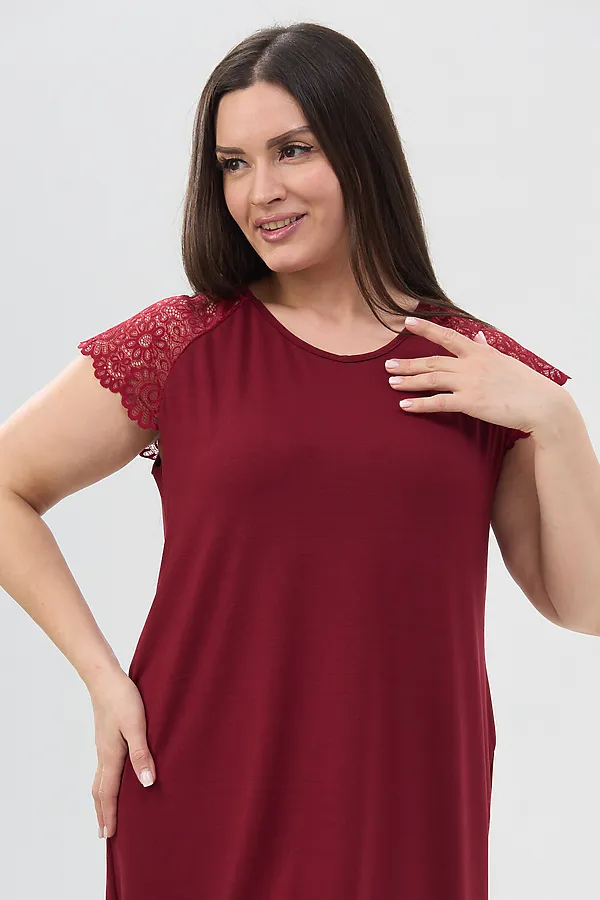 Сорочка 85401 НАТАЛИ, бордовый - фото 2