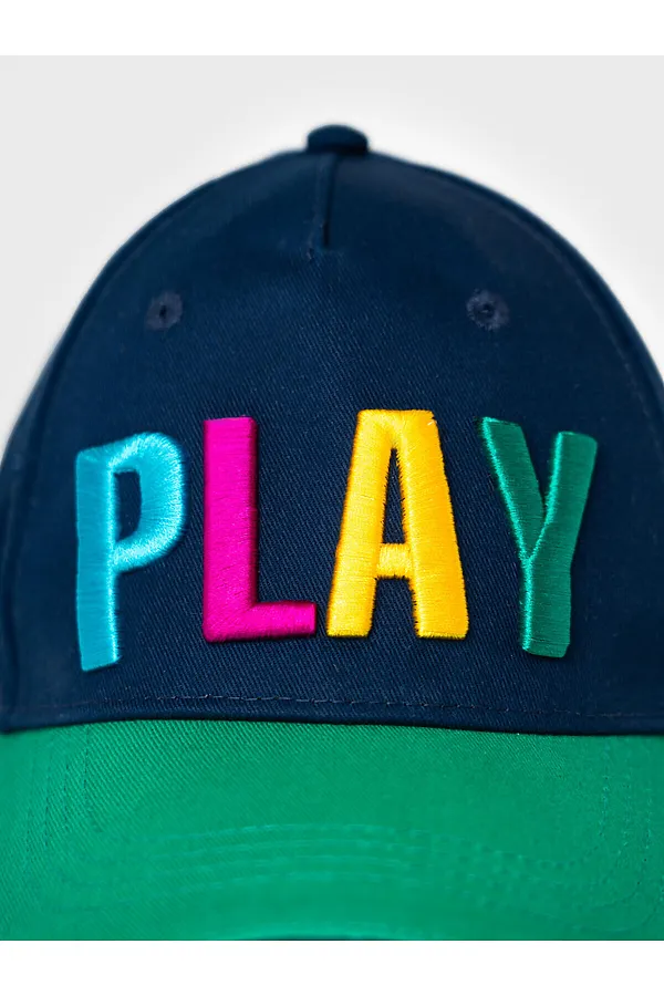 Кепка текстильная для мальчиков PLAYTODAY, тёмно-синий,зеленый - фото 2