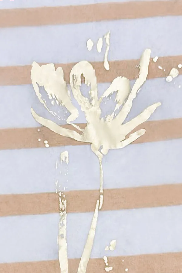 Свободная футболка с принтом из премиального хлопка с эластаном VILATTE, белый-бежевый_go for it - фото 2