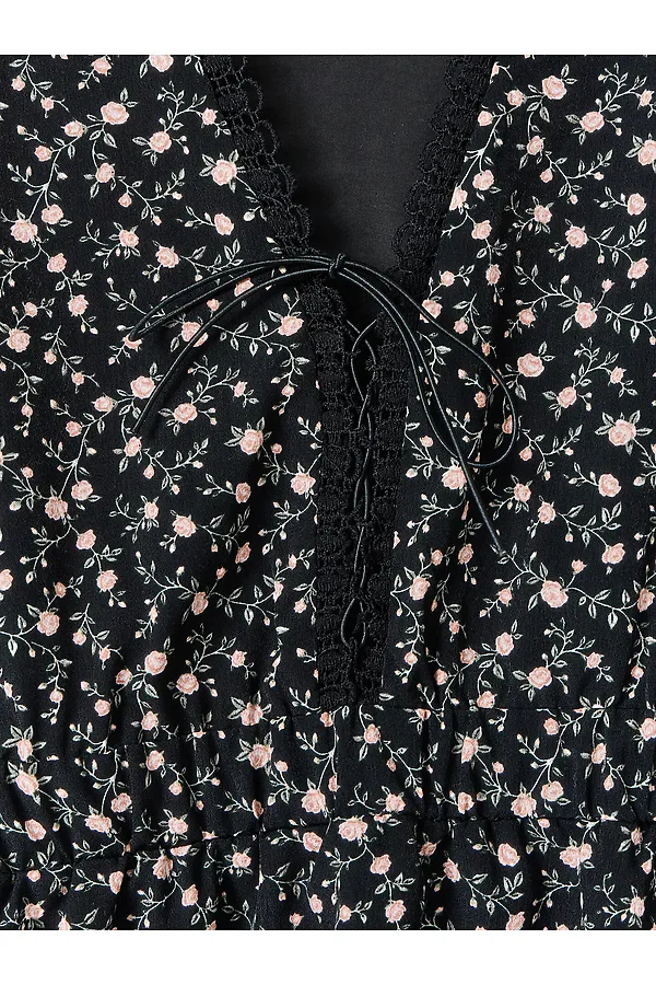 Платье женское MARK FORMELLE, розочки на черном - фото 2