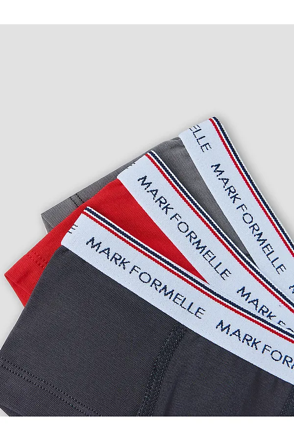 Трусы для мальчиков (3шт.) MARK FORMELLE, огненный красный+обсидиан+т.серый - фото 2