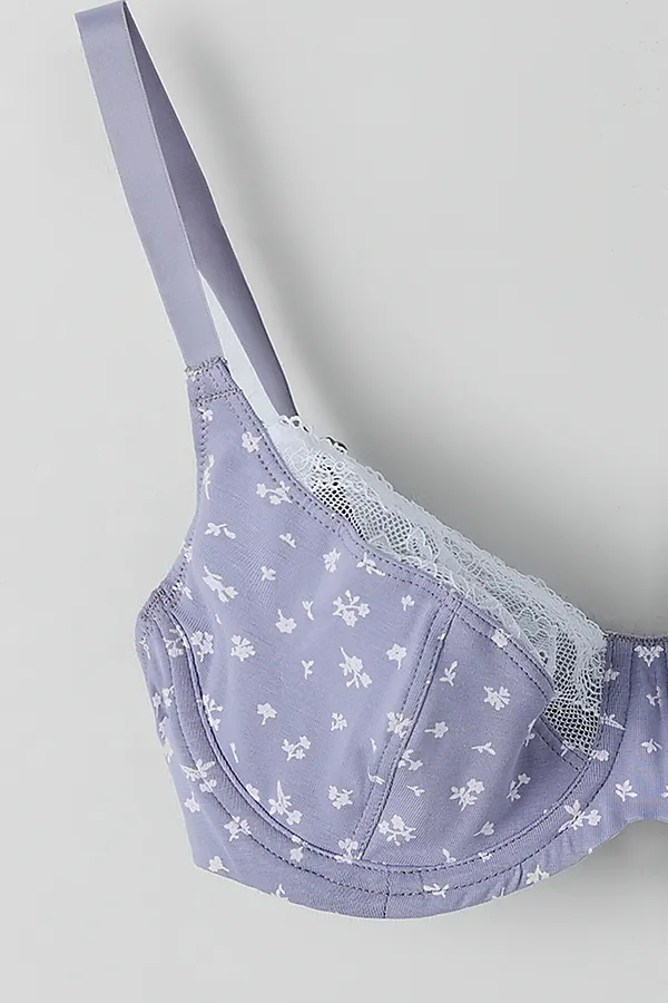 Бюстгальтер женский MARK FORMELLE, цветочки на сером - фото 2