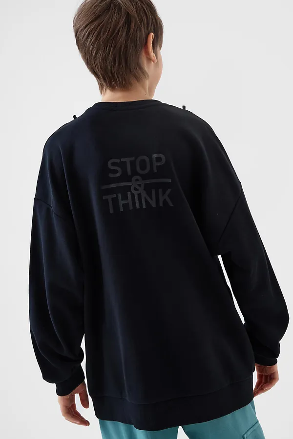 Толстовка трикотажная для мальчиков PLAYTODAY, черный - фото 2