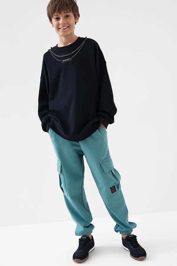 Толстовка трикотажная для мальчиков PLAYTODAY, черный - фото 2