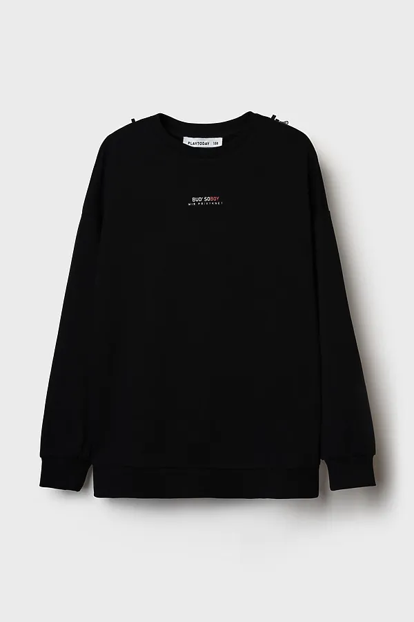 Толстовка трикотажная для мальчиков PLAYTODAY, черный - фото 2