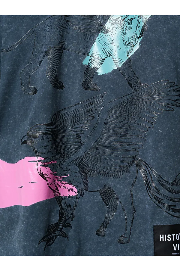 Фуфайка трикотажная для девочек (футболка) PLAYTODAY, темно-серый - фото 2