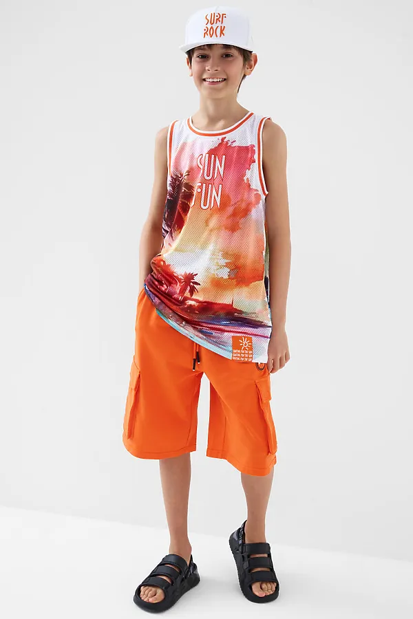 Майка трикотажная для мальчиков PLAYTODAY, белый - фото 2