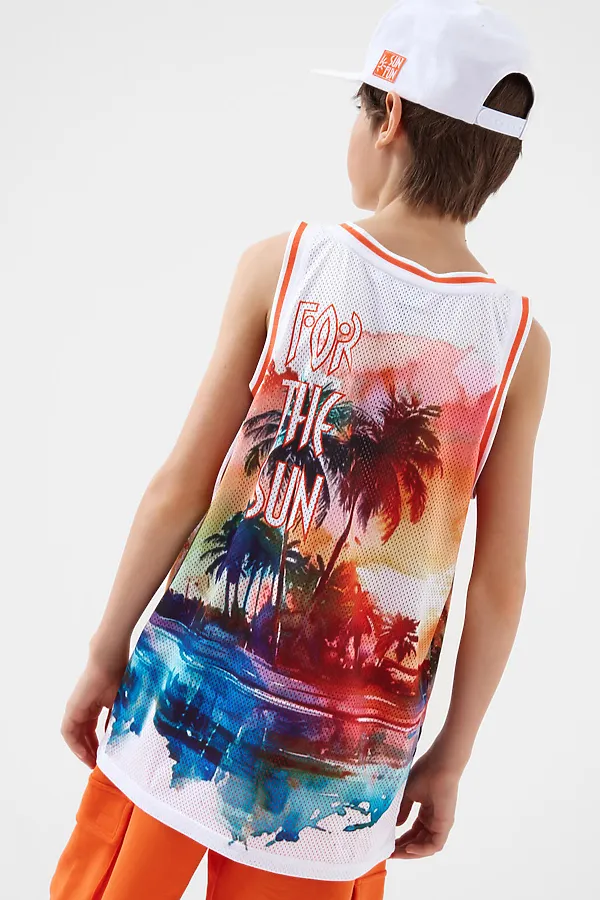 Майка трикотажная для мальчиков PLAYTODAY, белый - фото 2