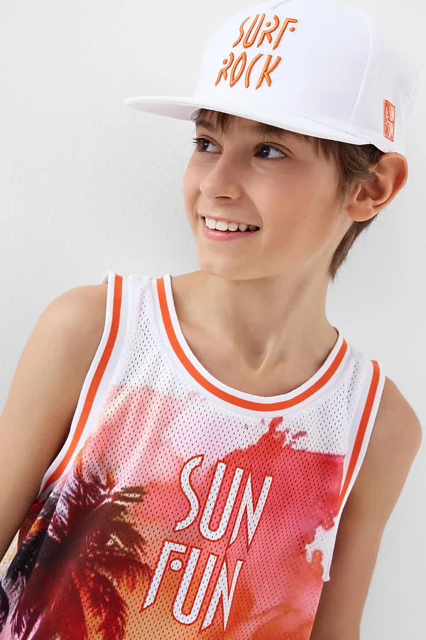 Майка трикотажная для мальчиков PLAYTODAY, белый - фото 2