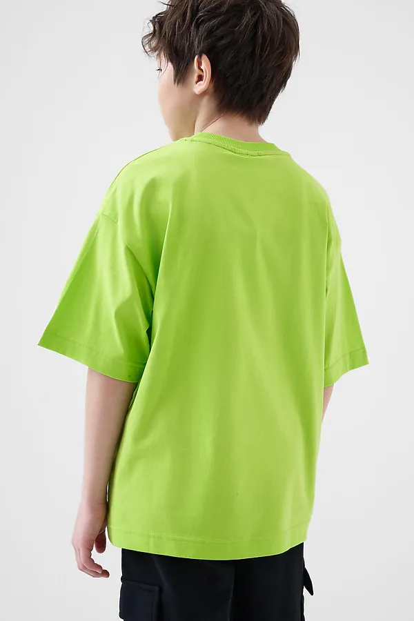 Фуфайка трикотажная для мальчиков (футболка) PLAYTODAY, светло-зеленый - фото 2