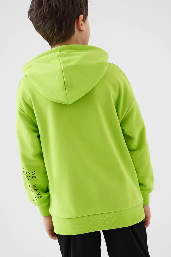 Толстовка трикотажная для мальчиков PLAYTODAY, светло-зеленый - фото 2