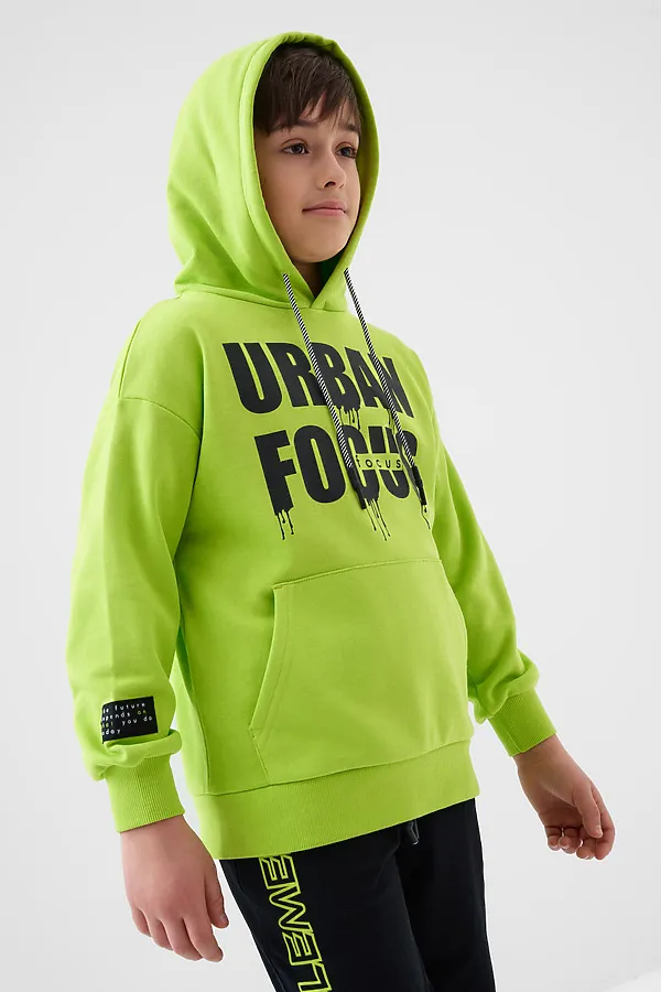 Толстовка трикотажная для мальчиков PLAYTODAY, светло-зеленый - фото 2
