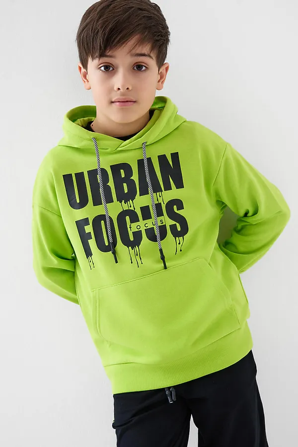 Толстовка трикотажная для мальчиков PLAYTODAY, светло-зеленый - фото 2