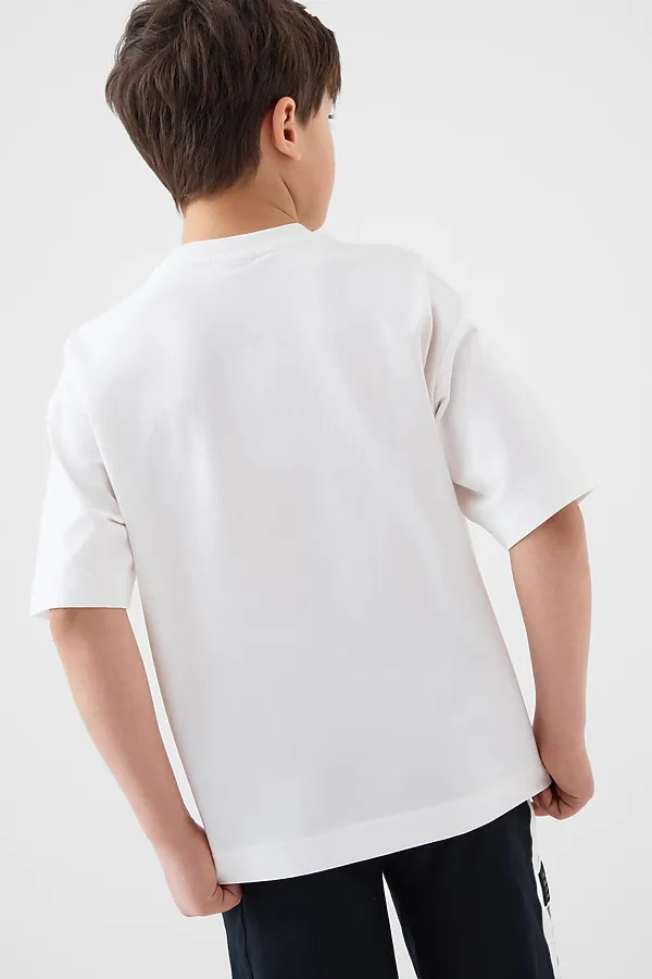 Фуфайка трикотажная для мальчиков (футболка) PLAYTODAY, белый - фото 2