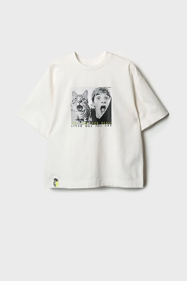 Фуфайка трикотажная для мальчиков (футболка) PLAYTODAY, белый - фото 2