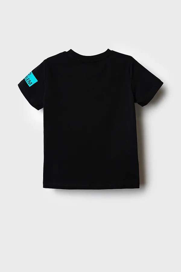 Фуфайка трикотажная для мальчиков (футболка) PLAYTODAY, черный - фото 2