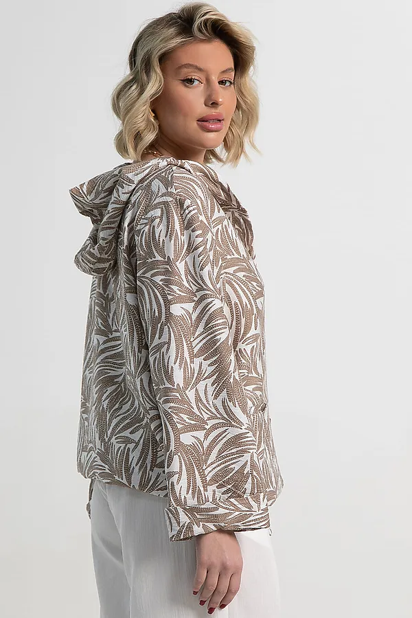 Пыльник Летний день LADY TAIGA, бело-коричневый - фото 2