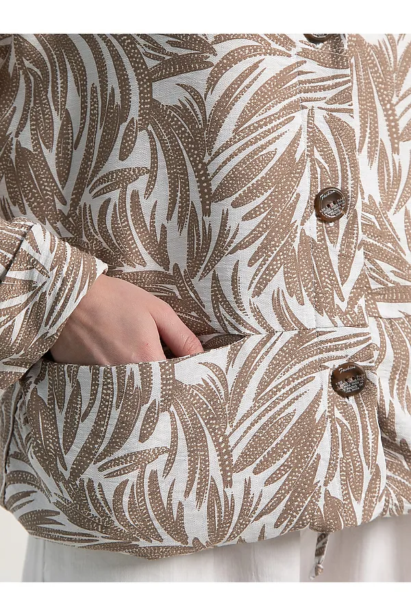 Пыльник Летний день LADY TAIGA, бело-коричневый - фото 2