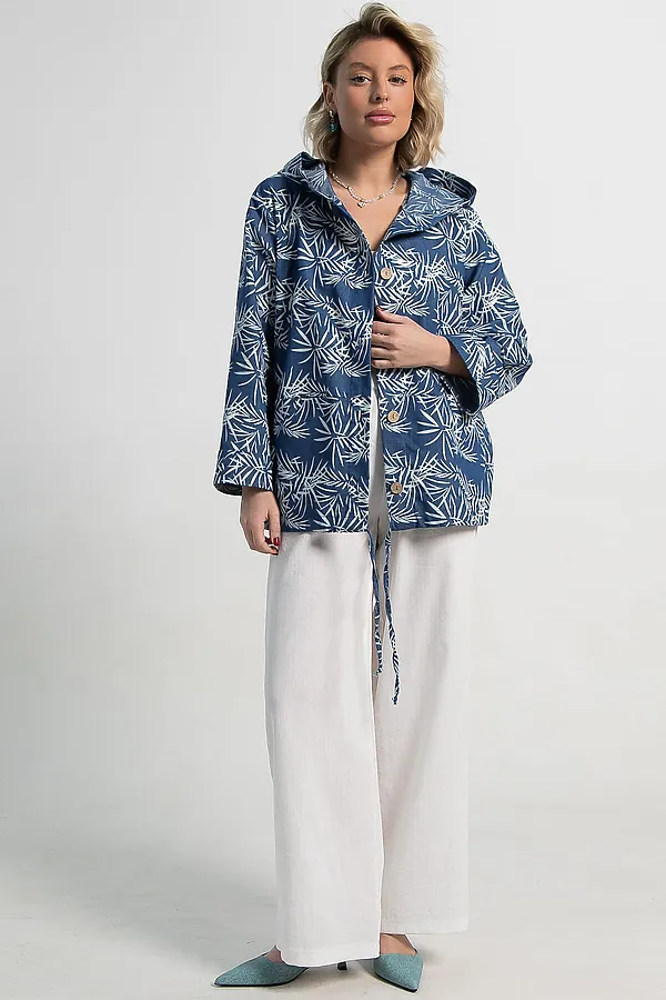 Пыльник Летний день LADY TAIGA, бело-синий - фото 2